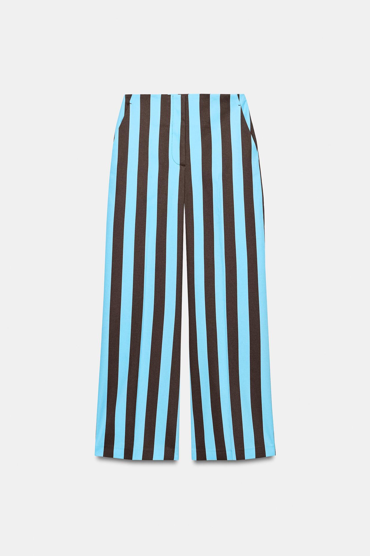 STRIPED STRAIGHT LEG PANTS