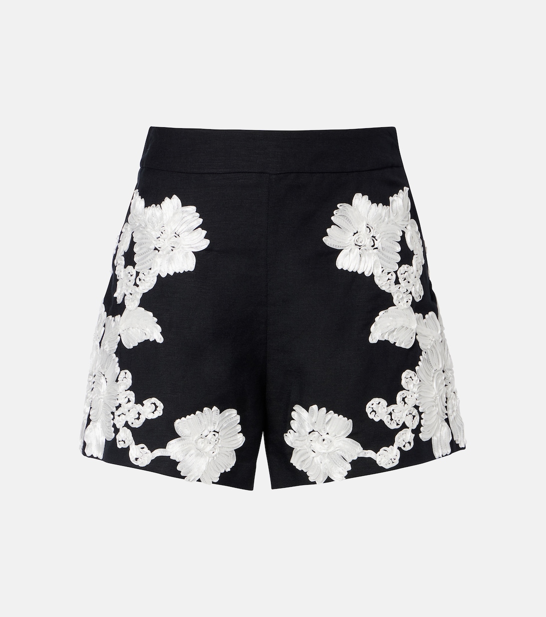 Sammi embroidered linen-blend shorts