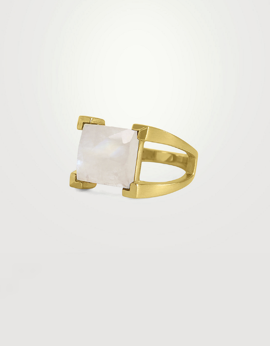 Mini Plaza Ring With Gemstone