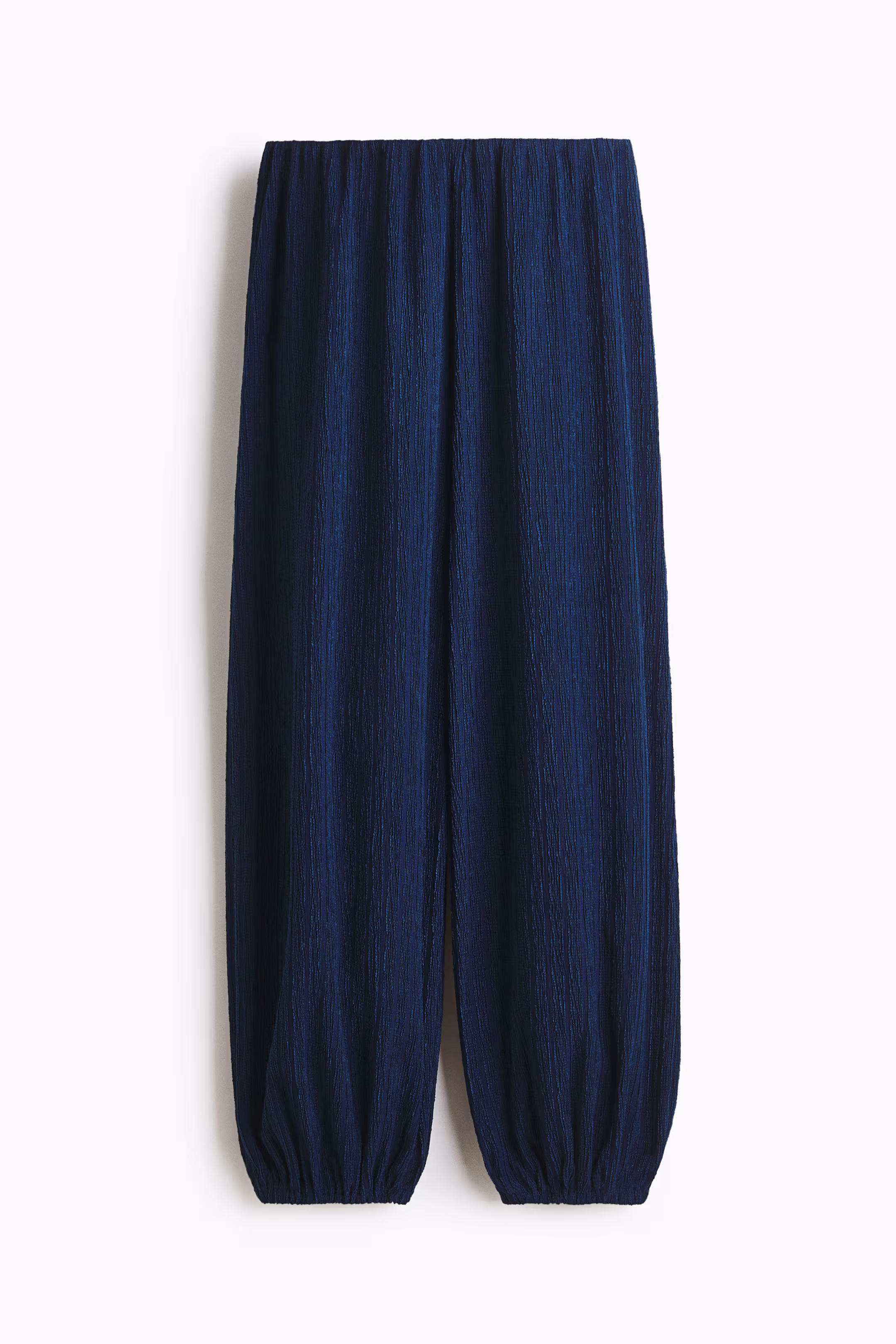 Crinkled Balloon-Leg Pants