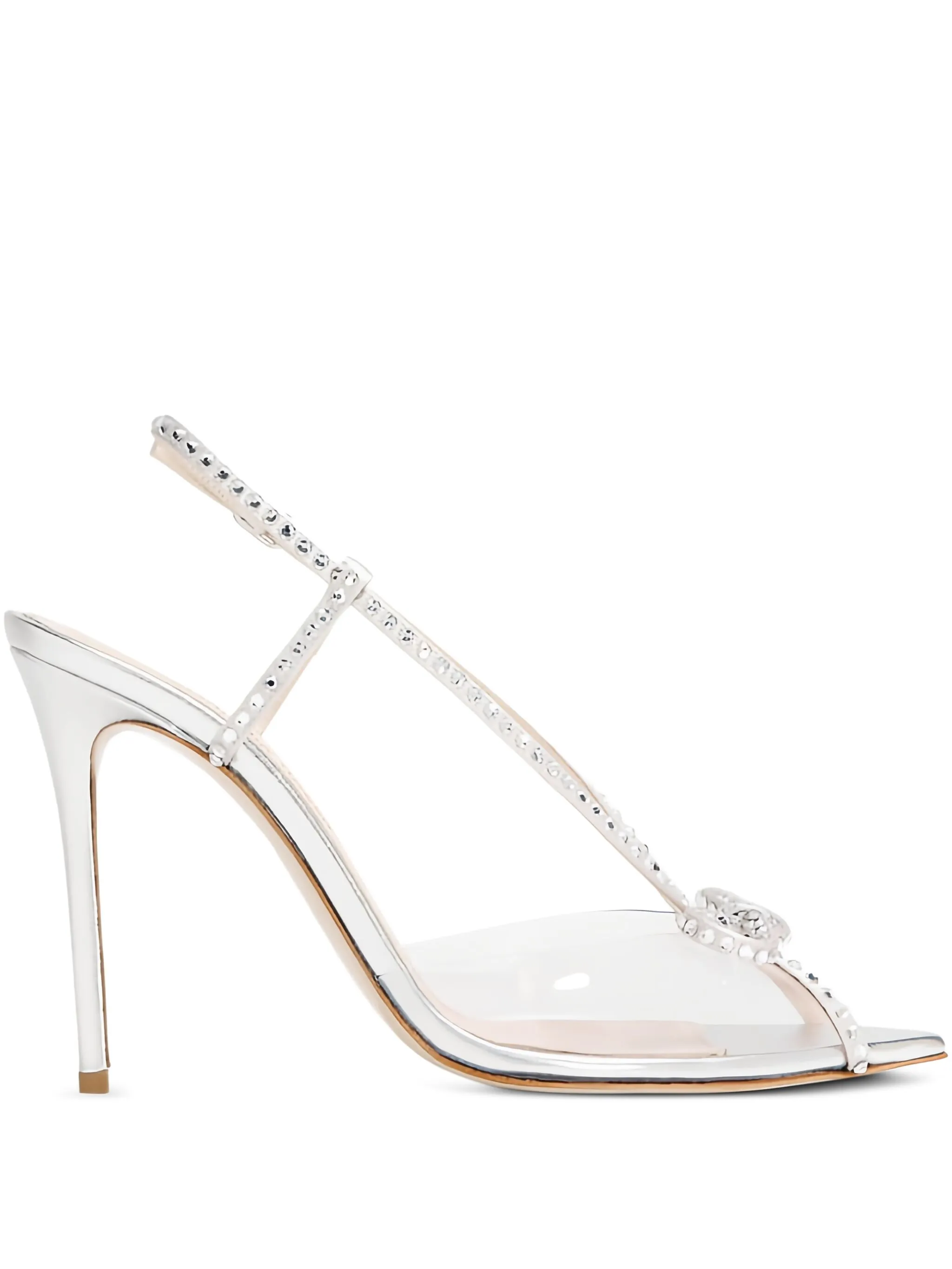 Andrea Wazen 105mm Kay crystal-embellished bow sandals