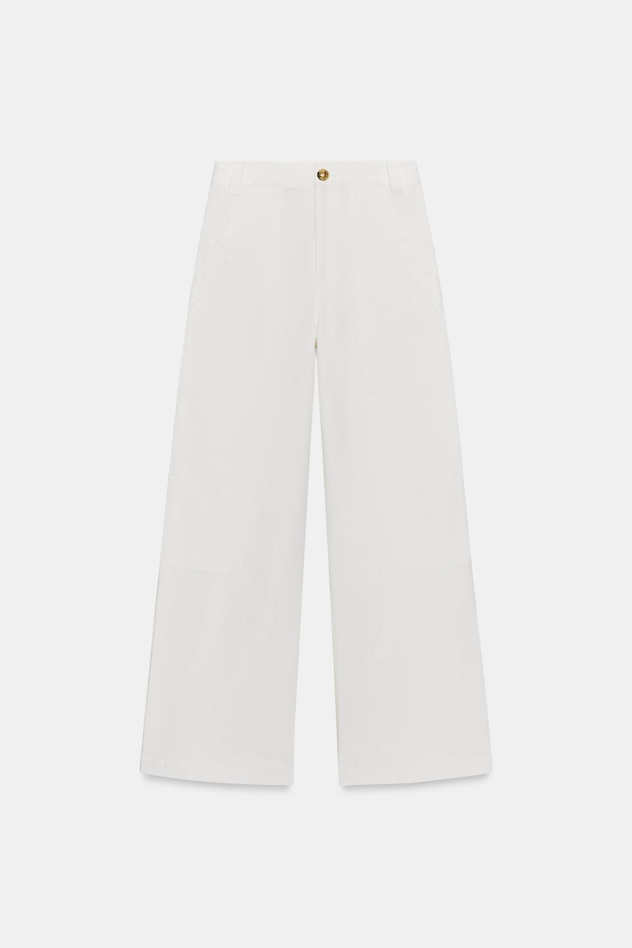 ZW collection cotton wide leg pants