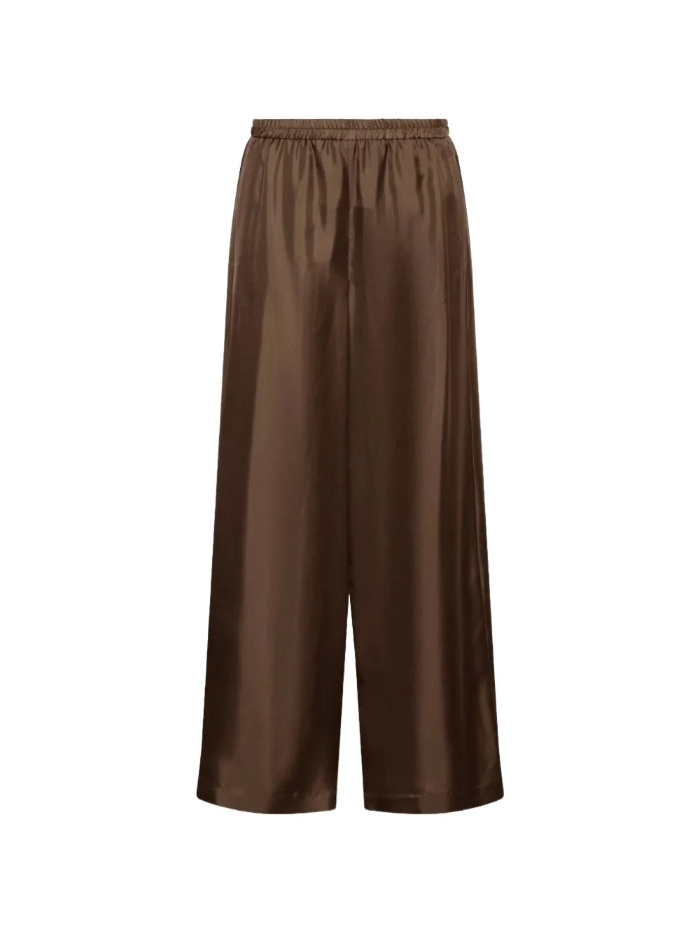 Elasticated-waistband silk trousers