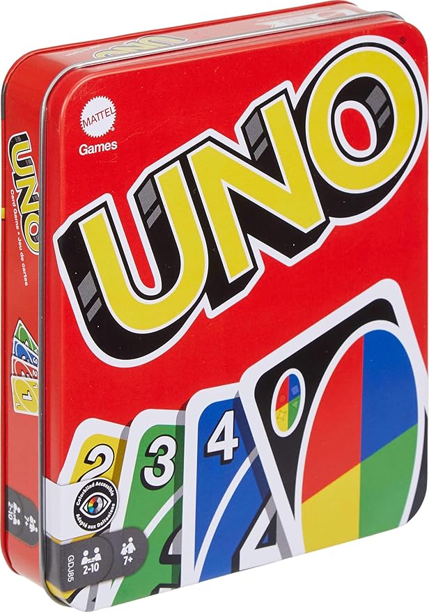 Mattel Games UNO Card Game in Travel & Storage Tin