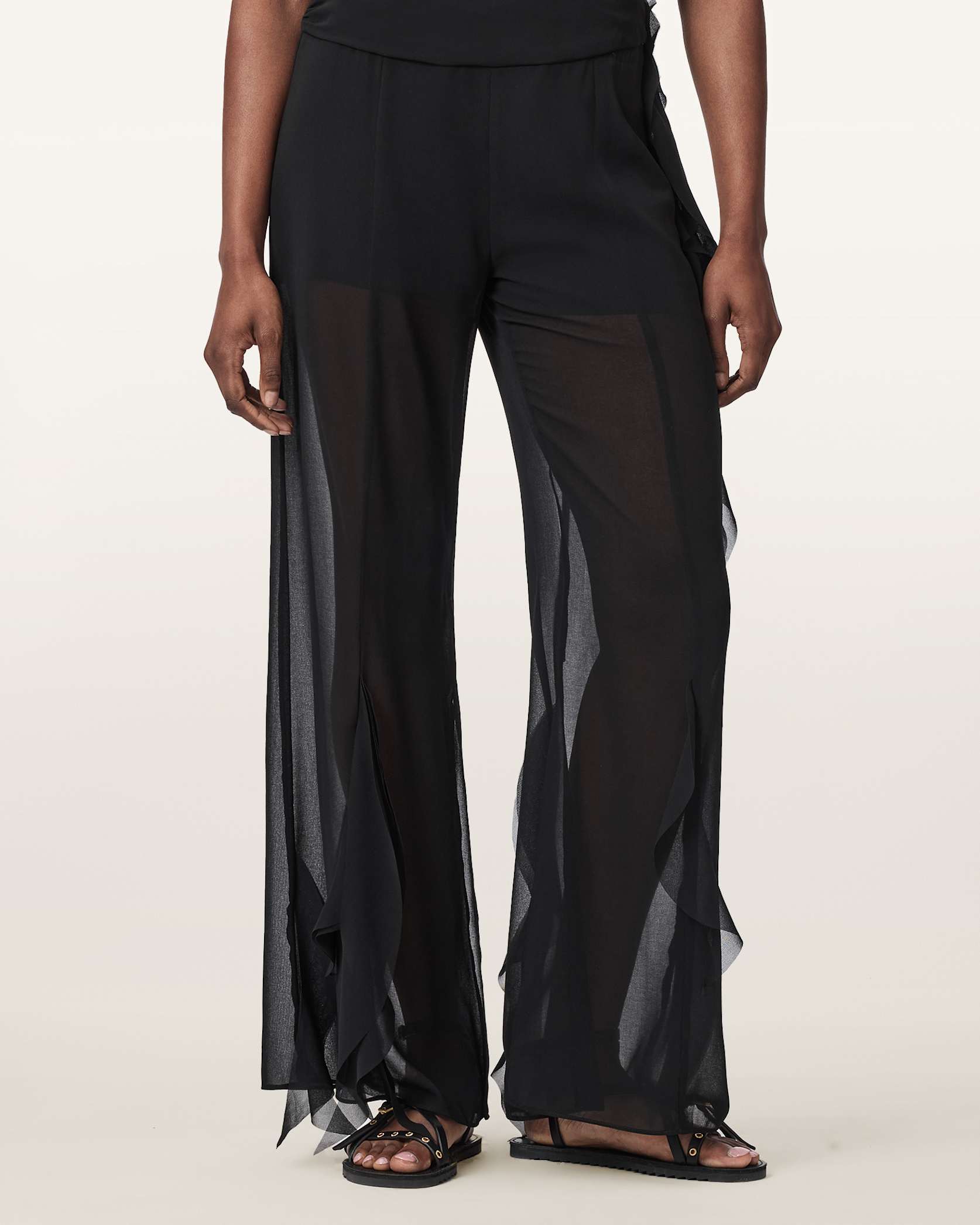 Minna Flared Frill Detail Trousers