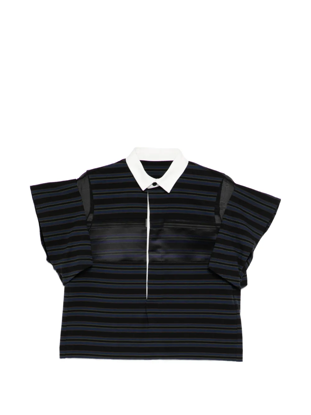 Sacai striped collar top