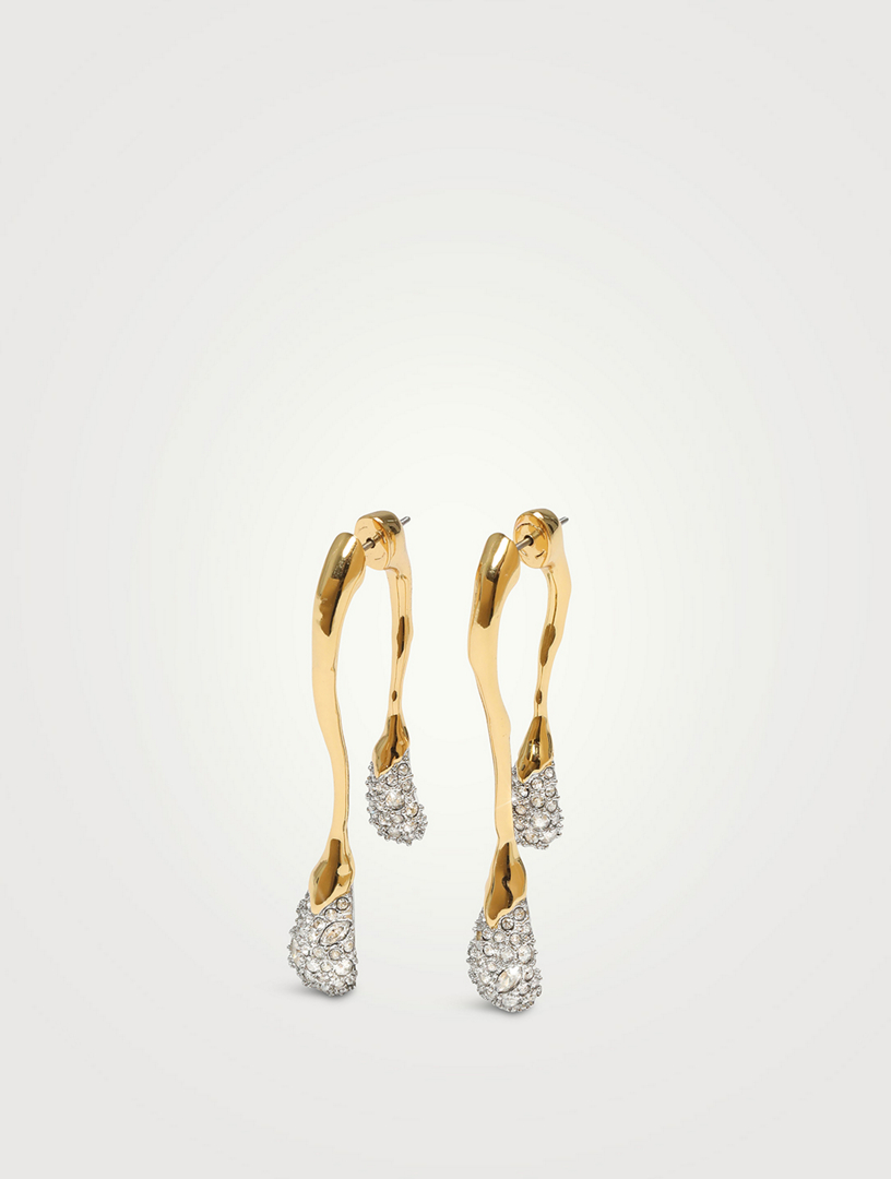 Solanales Crystal Front Back Double Drop Earrings