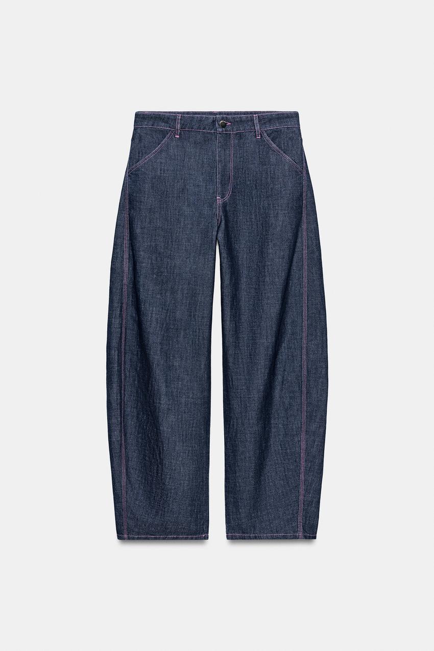 LINEN BARREL PANTS