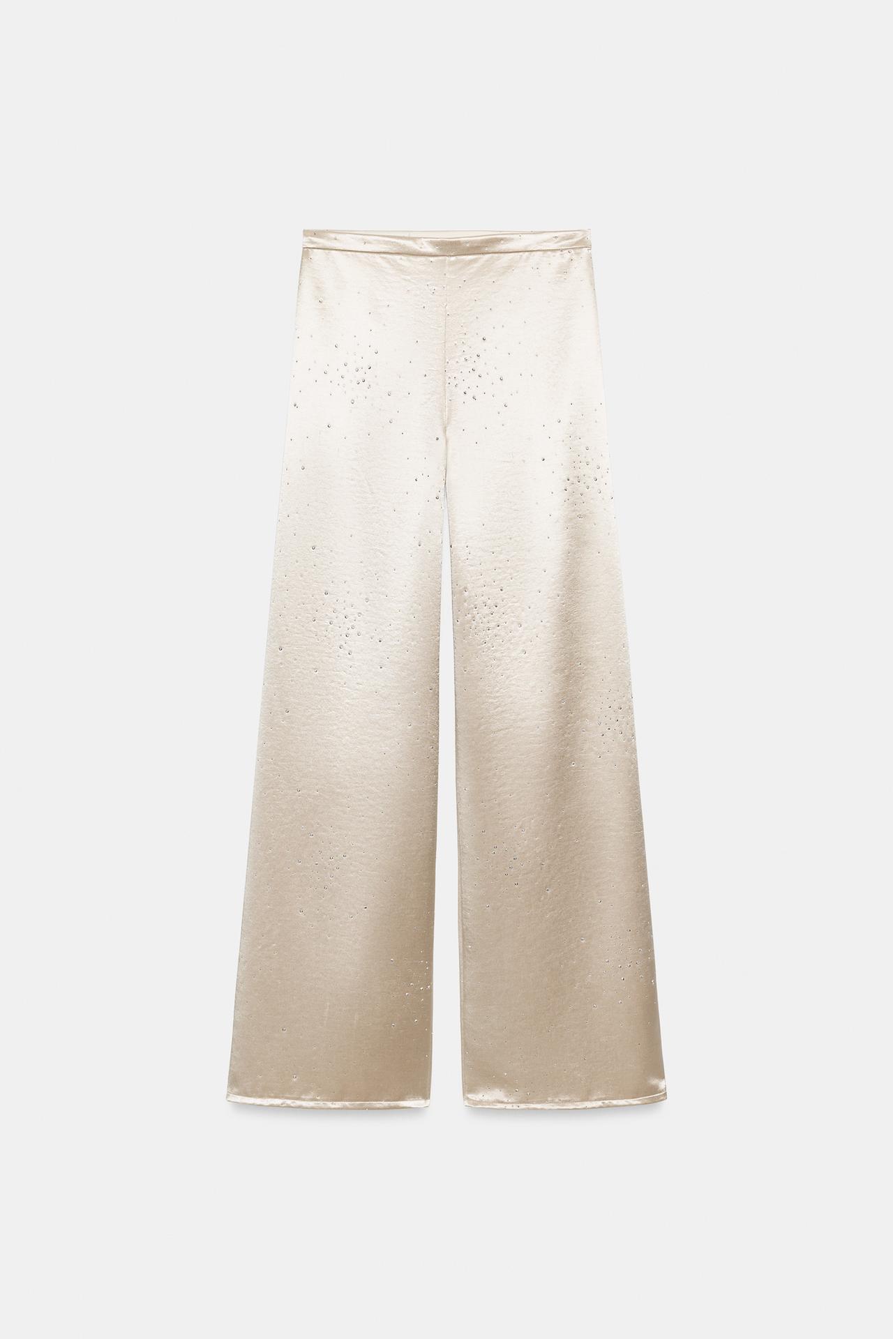 SPARKLY SATIN EFFECT PANTS