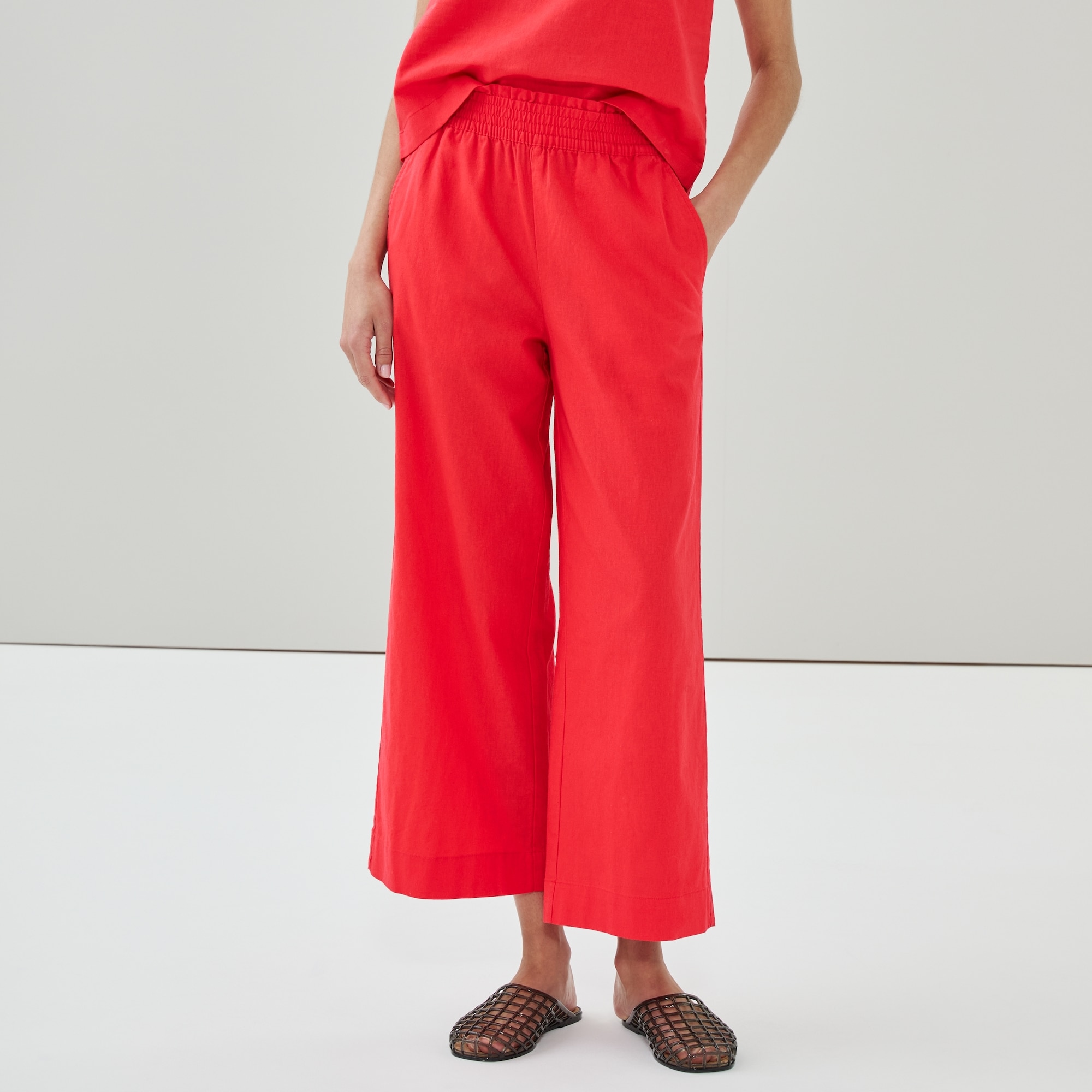Linen Cotton Wide Leg Pant