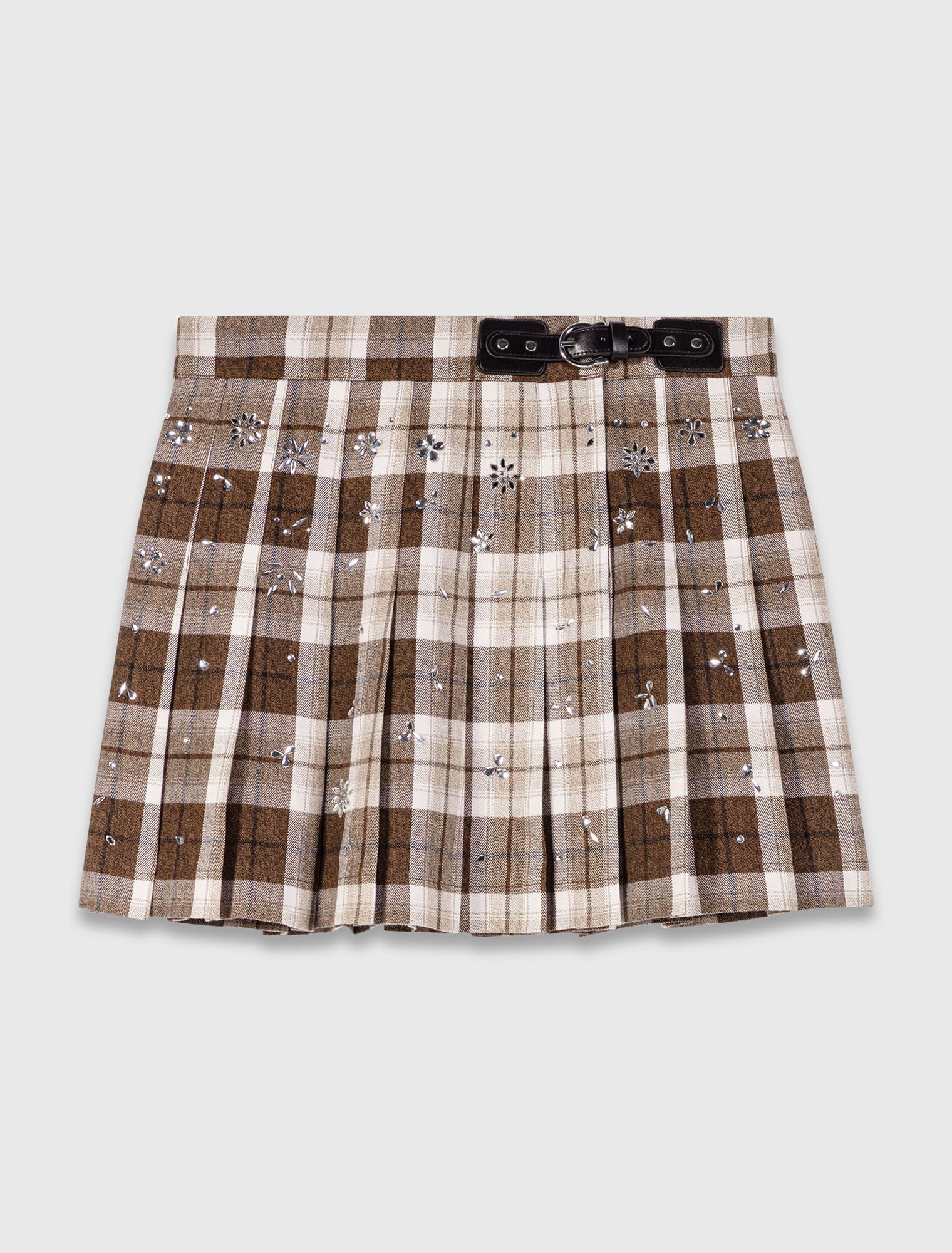 Rhinestone checked kilt