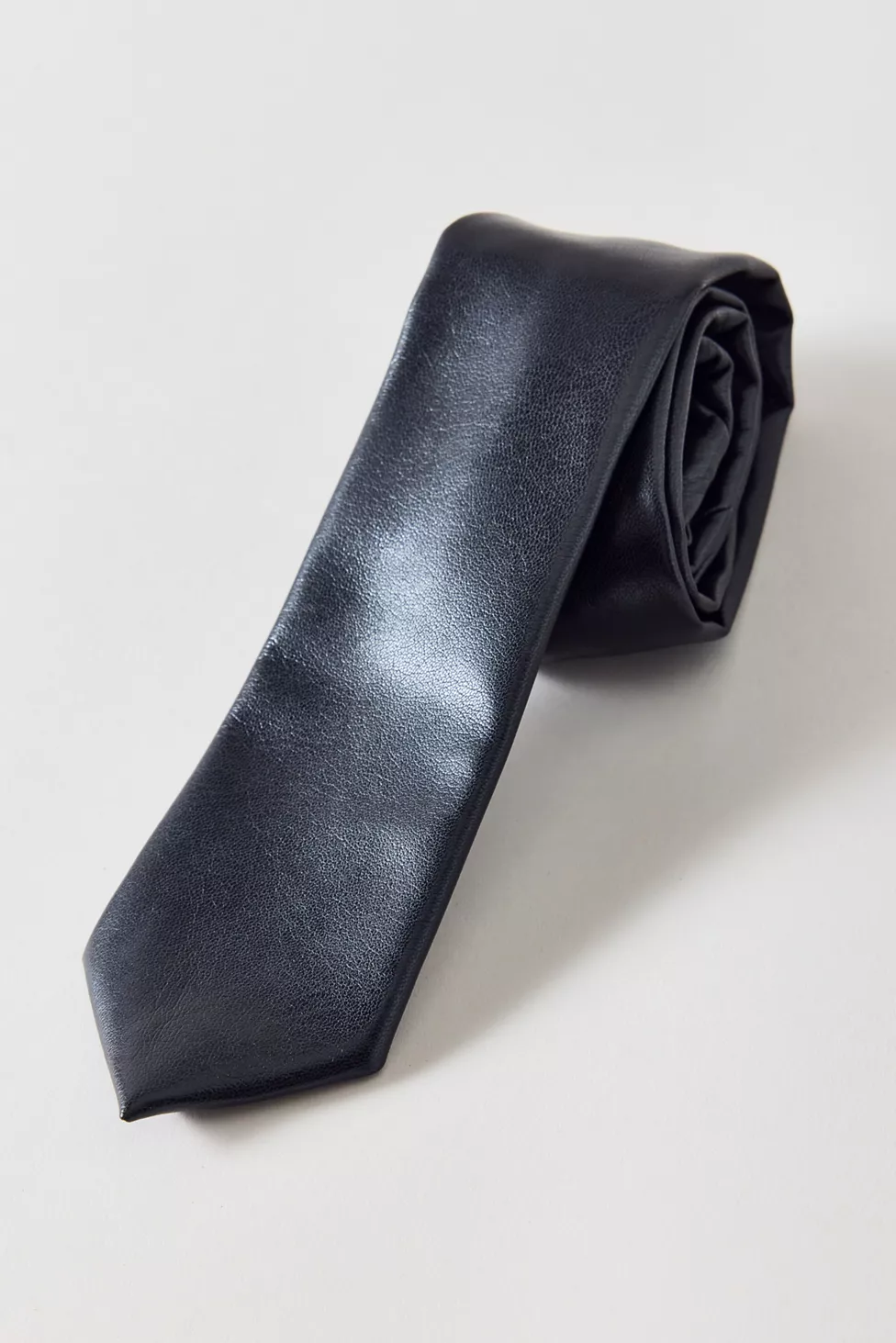 Faux Leather Neck Tie