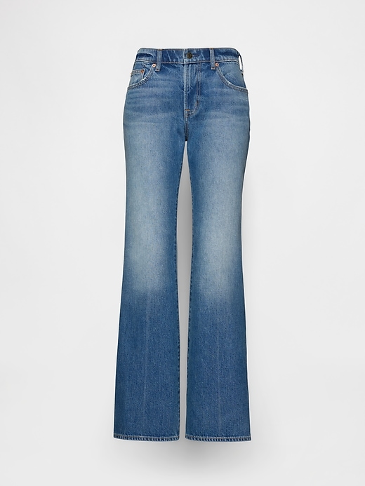 Mid Rise Rigid Relaxed Flare Jeans
