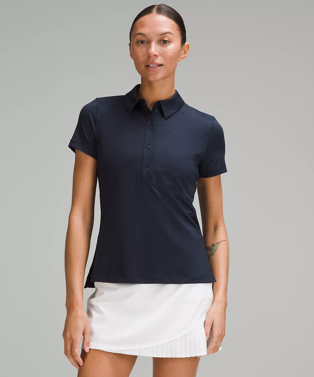 Quick-Dry Short-Sleeve Polo Shirt Straight Hem