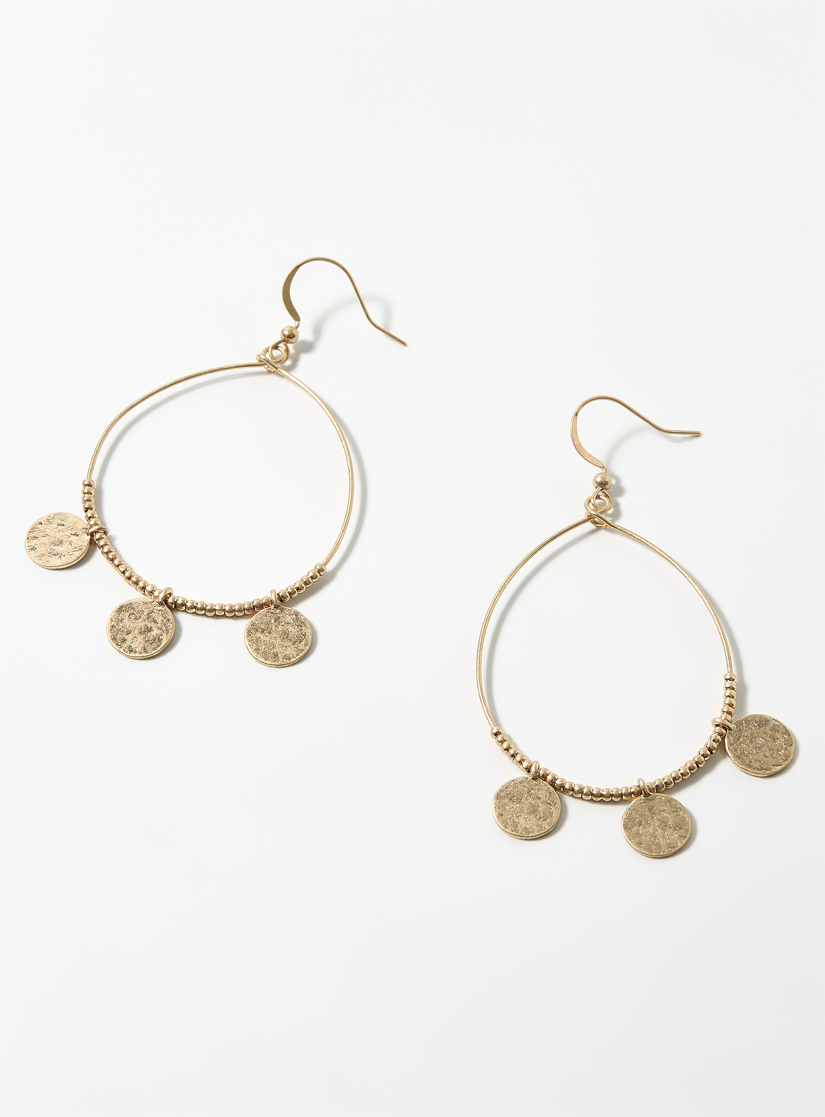 Large oval medallion earrings