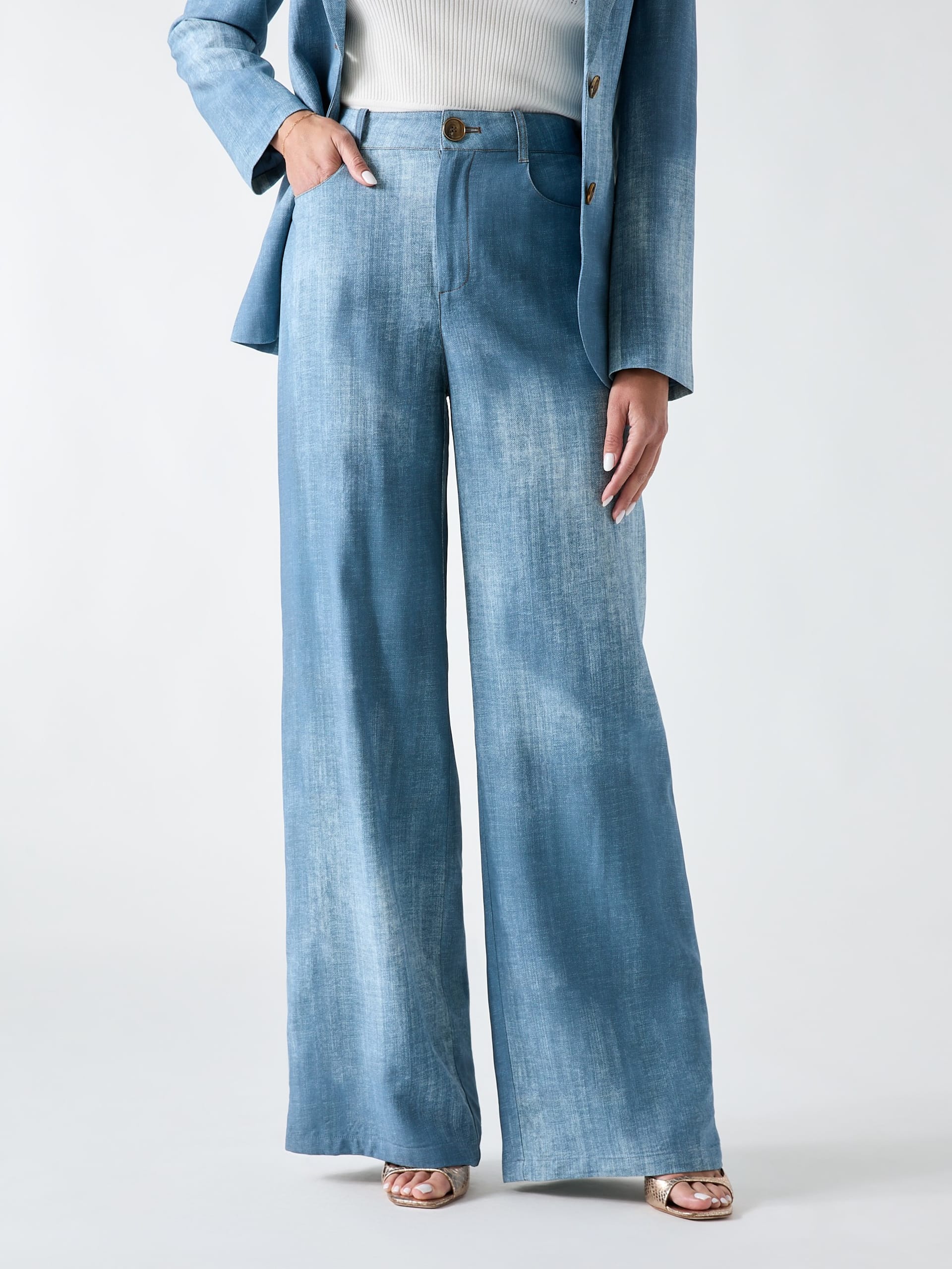 Marciano Shaded Wide-Leg Pants