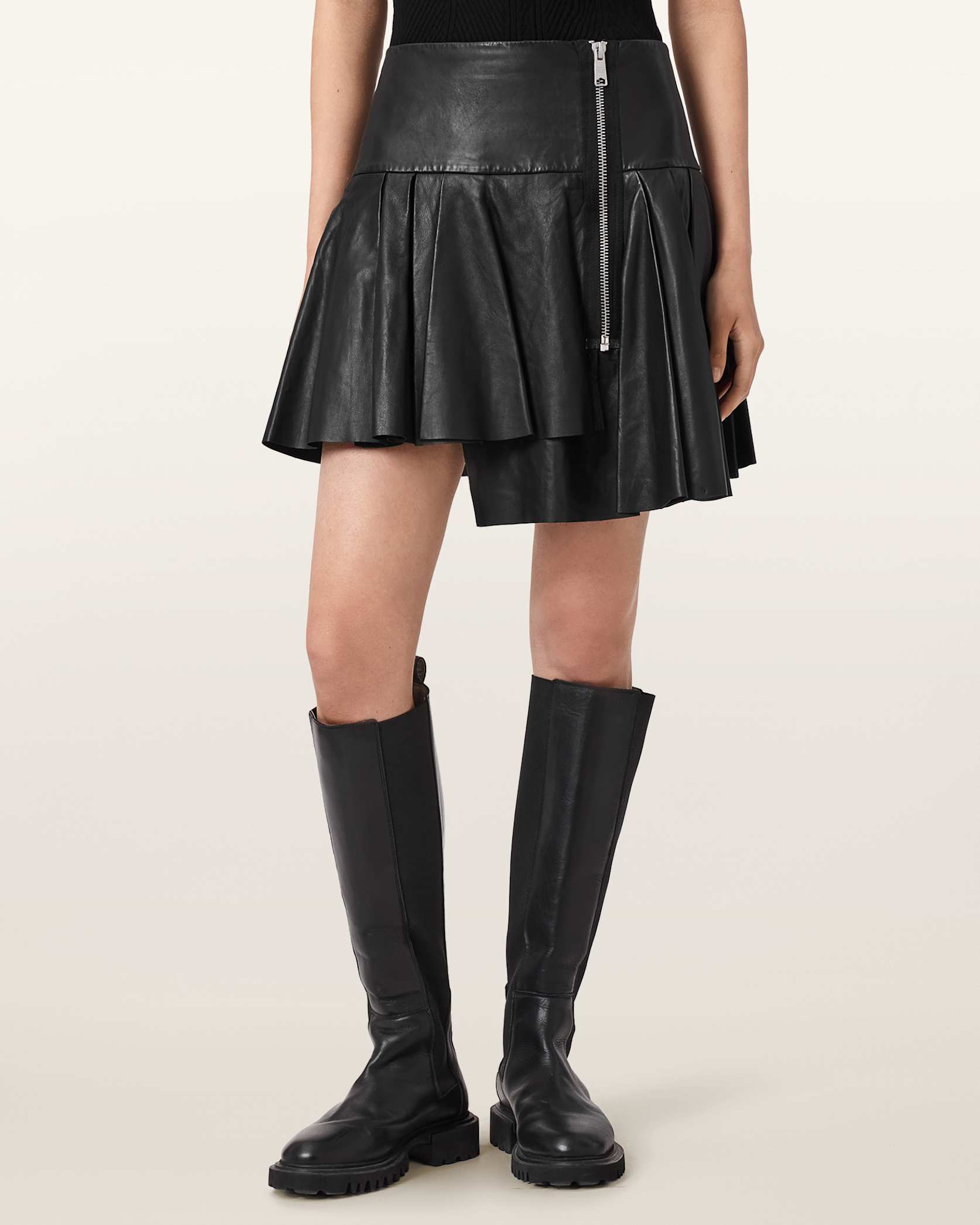 Irina Leather Mini Skirt