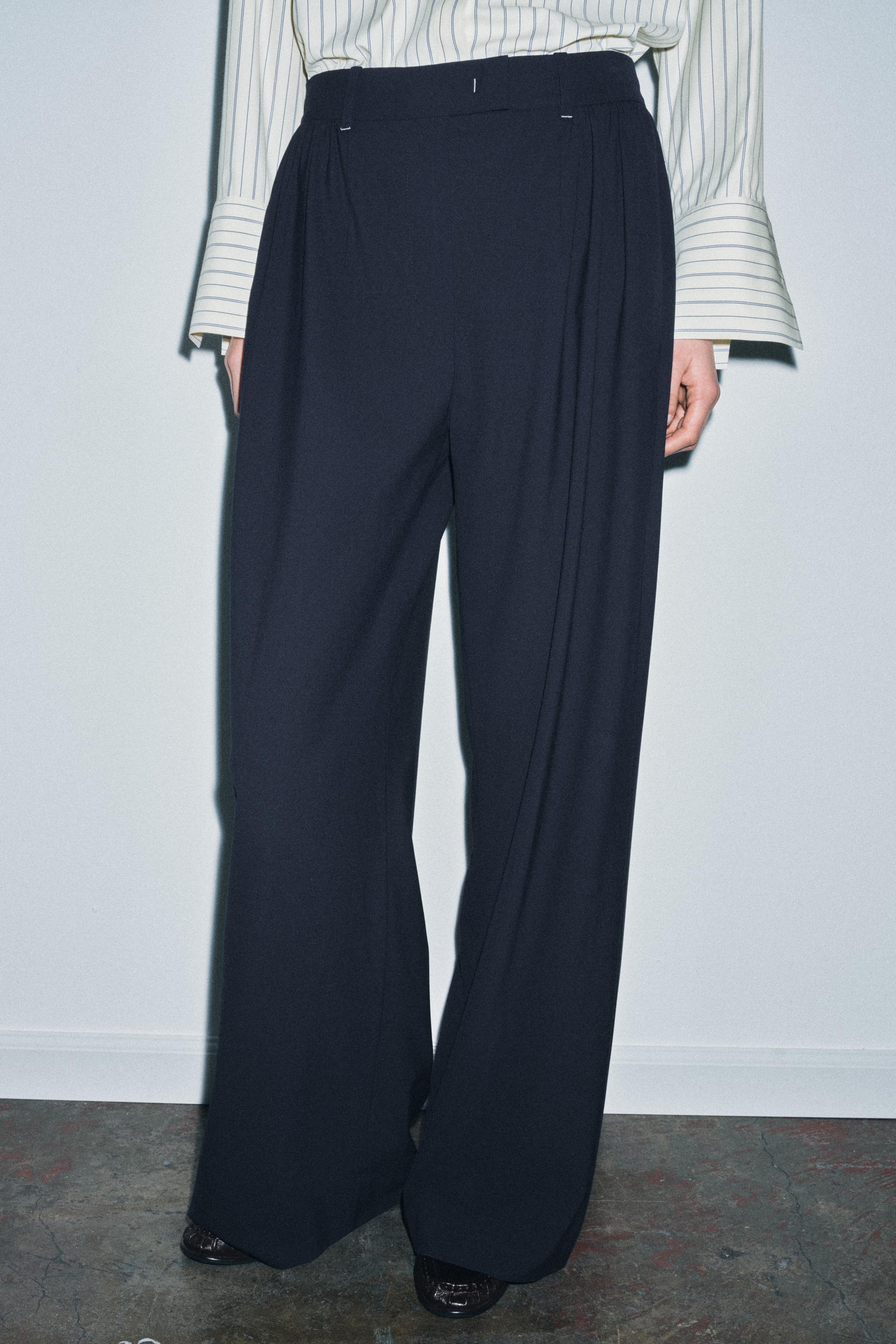 PLEATED WIDE LEG PANTS ZW COLLECTION