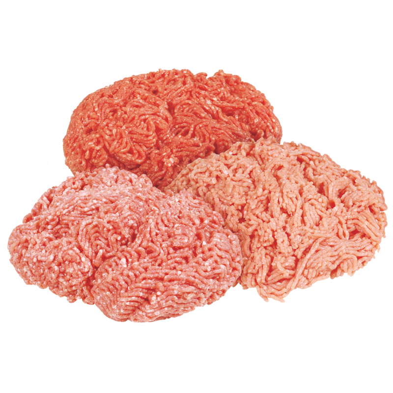 Porc et veau haché, mi-maigre