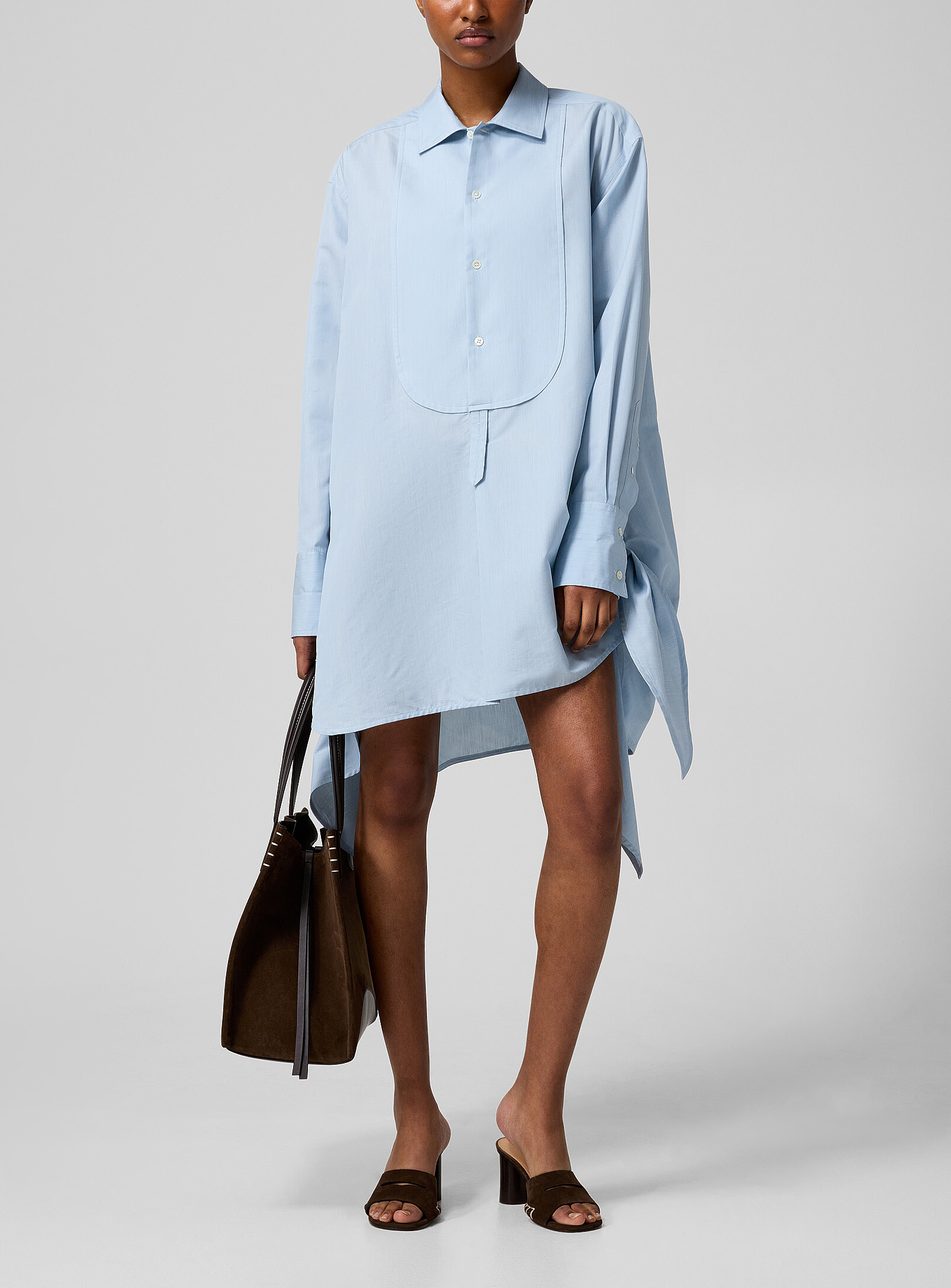 Bows and bib shirtdress