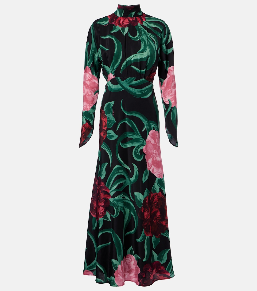 Gilda floral silk midi dress