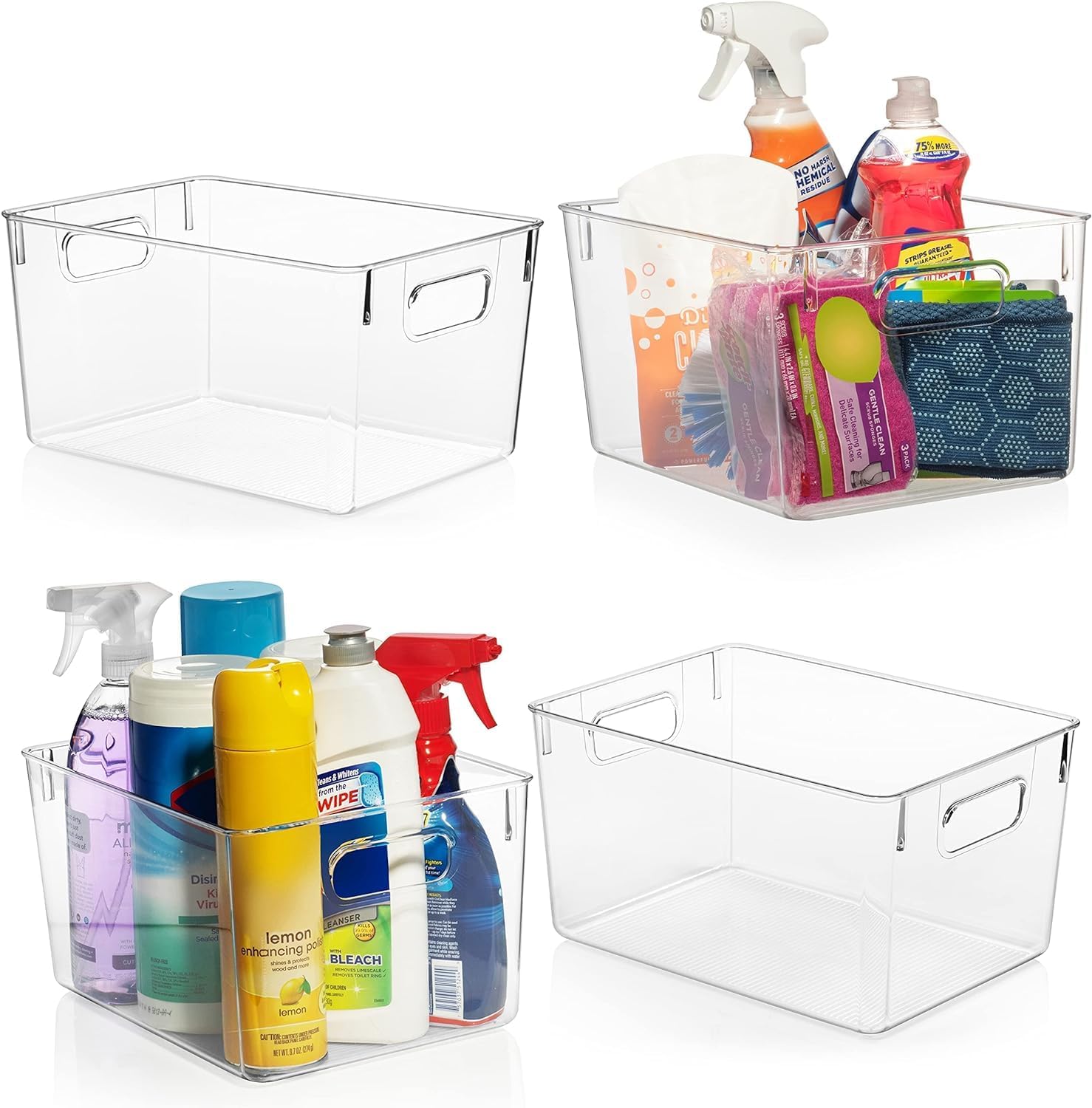 ClearSpace - Bacs de rangement en plastique transparent