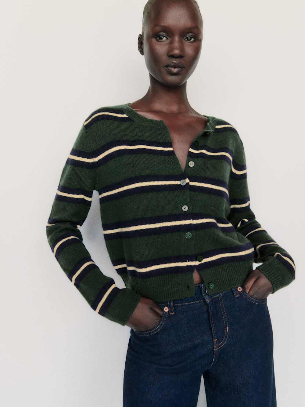 Clara Cashmere Crew Cardigan