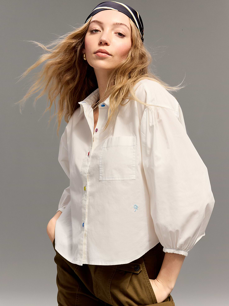 Old Navy x Christopher John Rogers Oversized Button-Down Poplin Shirt