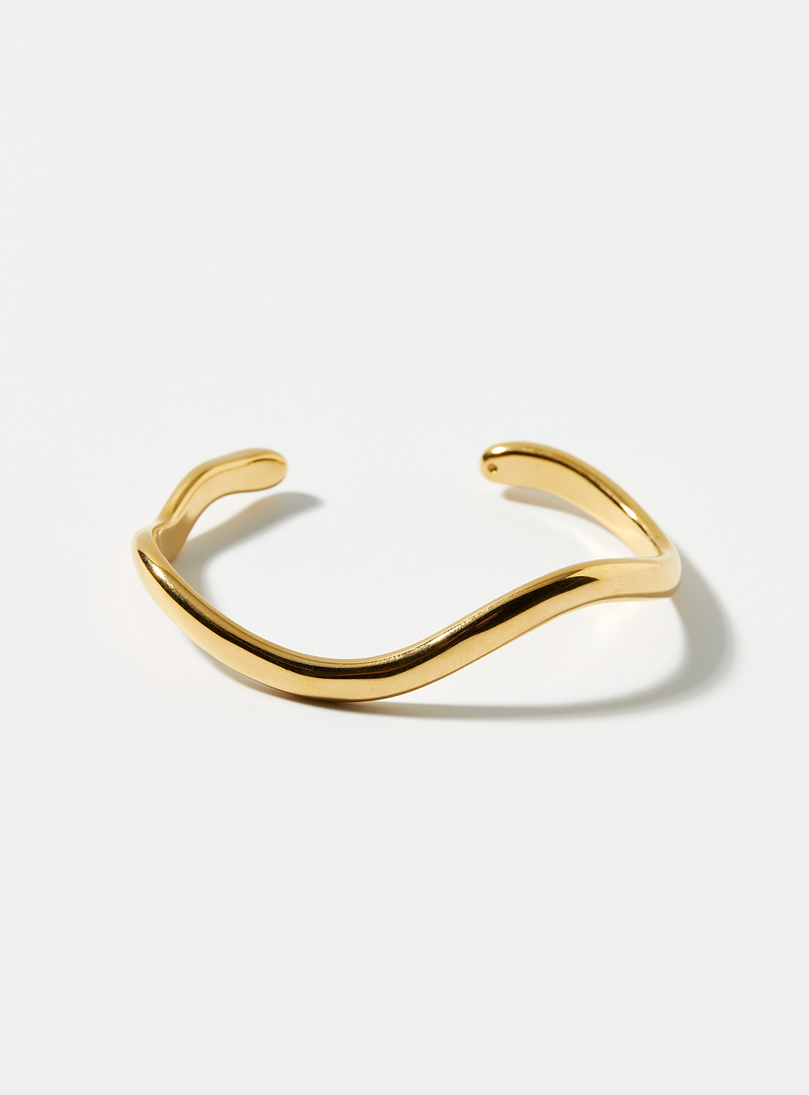 Curves open rigid bracelet