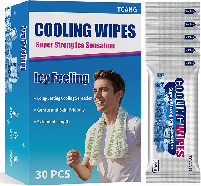 Lot de 30 lingettes rafraîchissantes pour le corps
