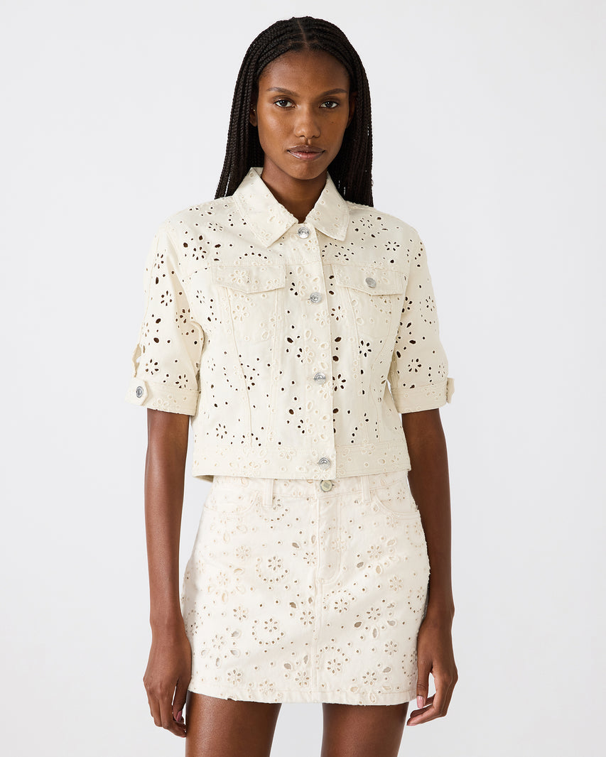 Beck Jacket Eyelet Cream