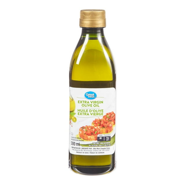 Huile d'olive extra vierge Great Value, 500 ml