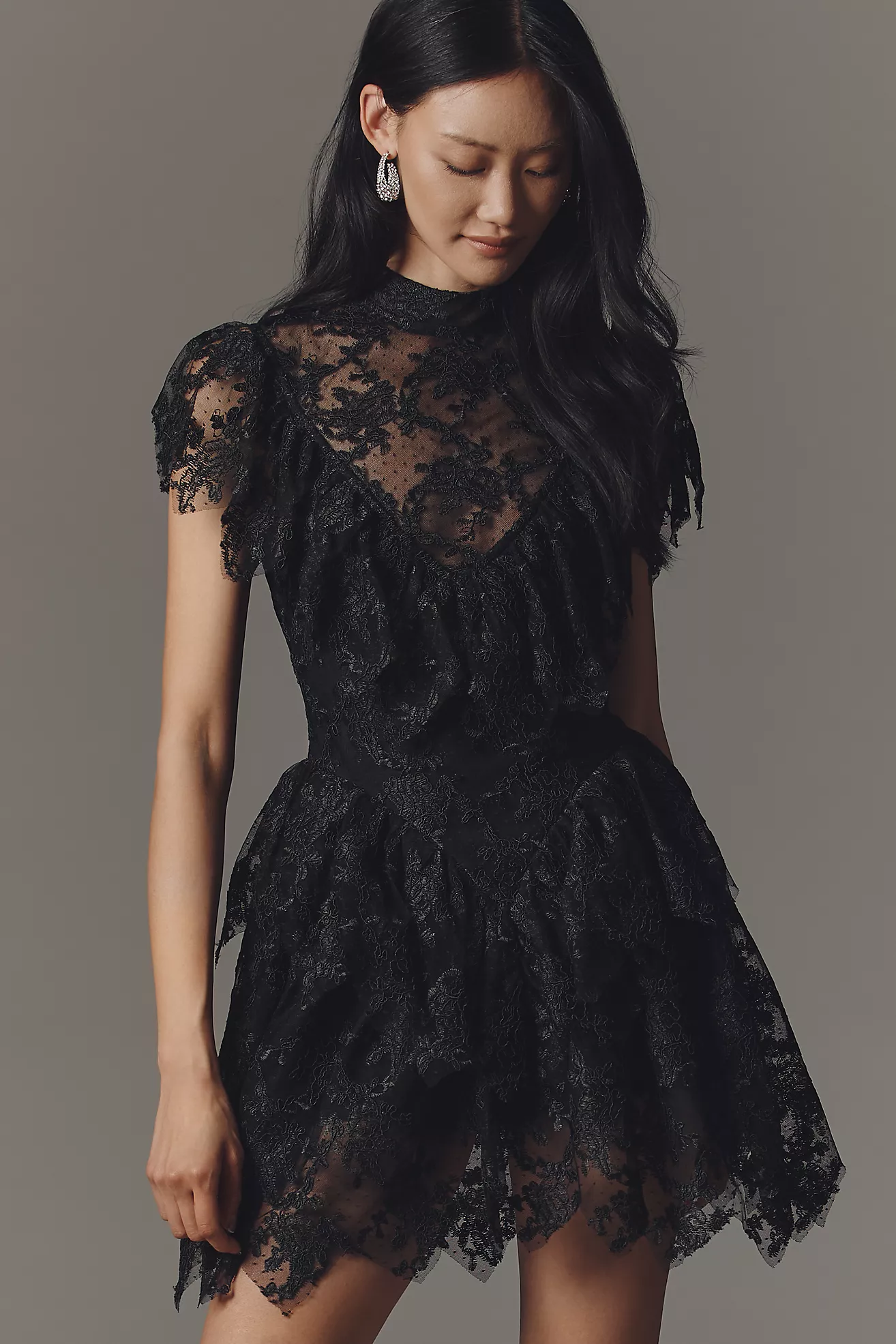 Bardot Tarryn Tulle Ruffle Mini Dress
