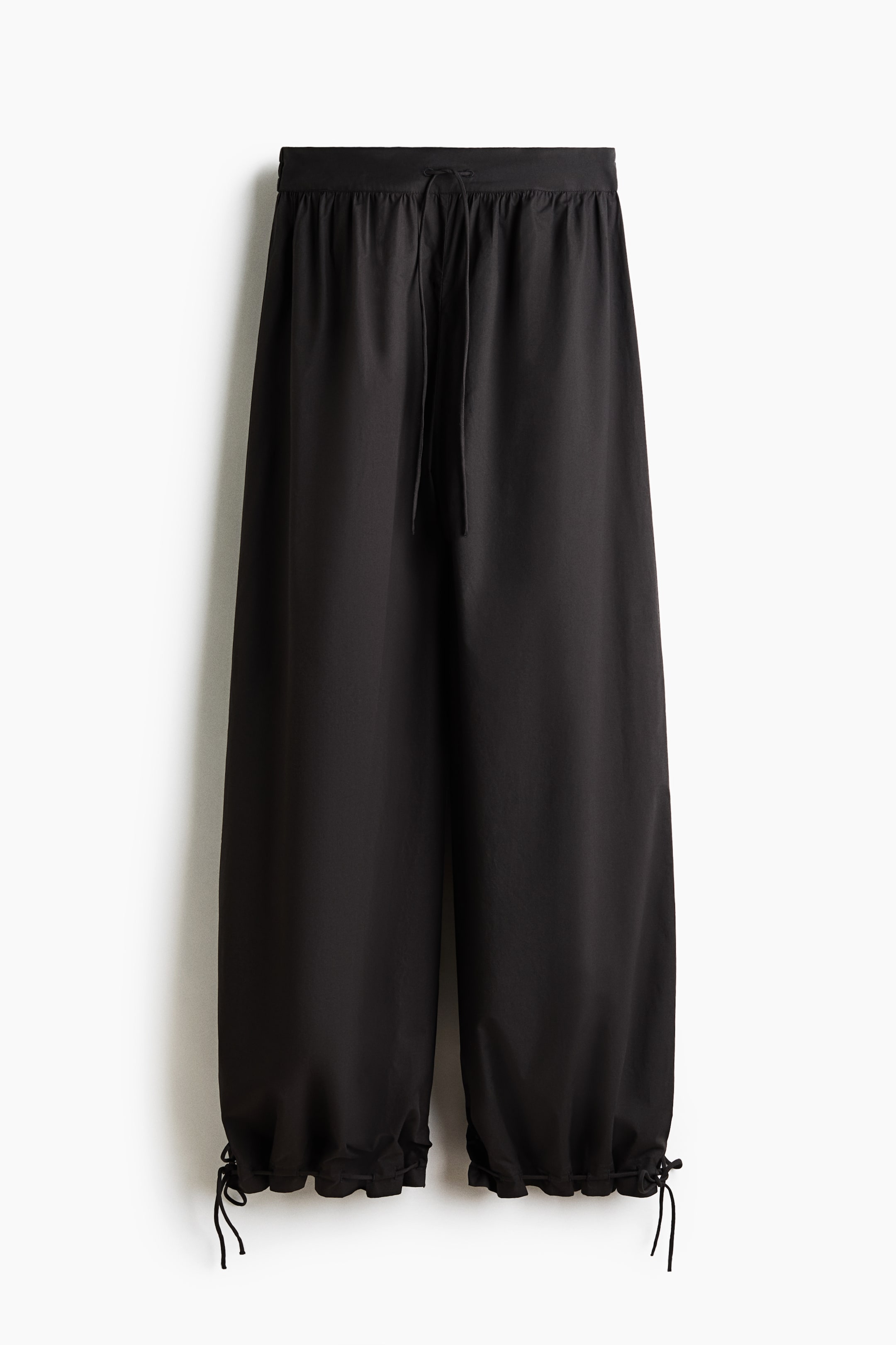 Balloon-Leg Poplin Pants