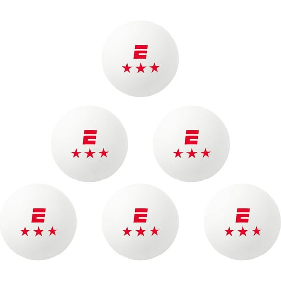 ESPN 3 Star Ping Pong Balls Set, 6 Regulation-Sized Table Tennis Balls with Included Travel Bag