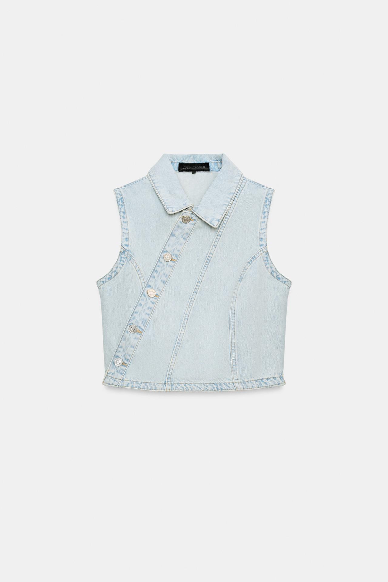Z1975 DENIM DOUBLE-BREASTED VEST