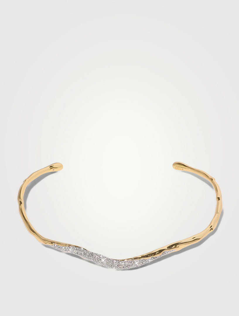 Solanales Crystal Skinny Collar Necklace