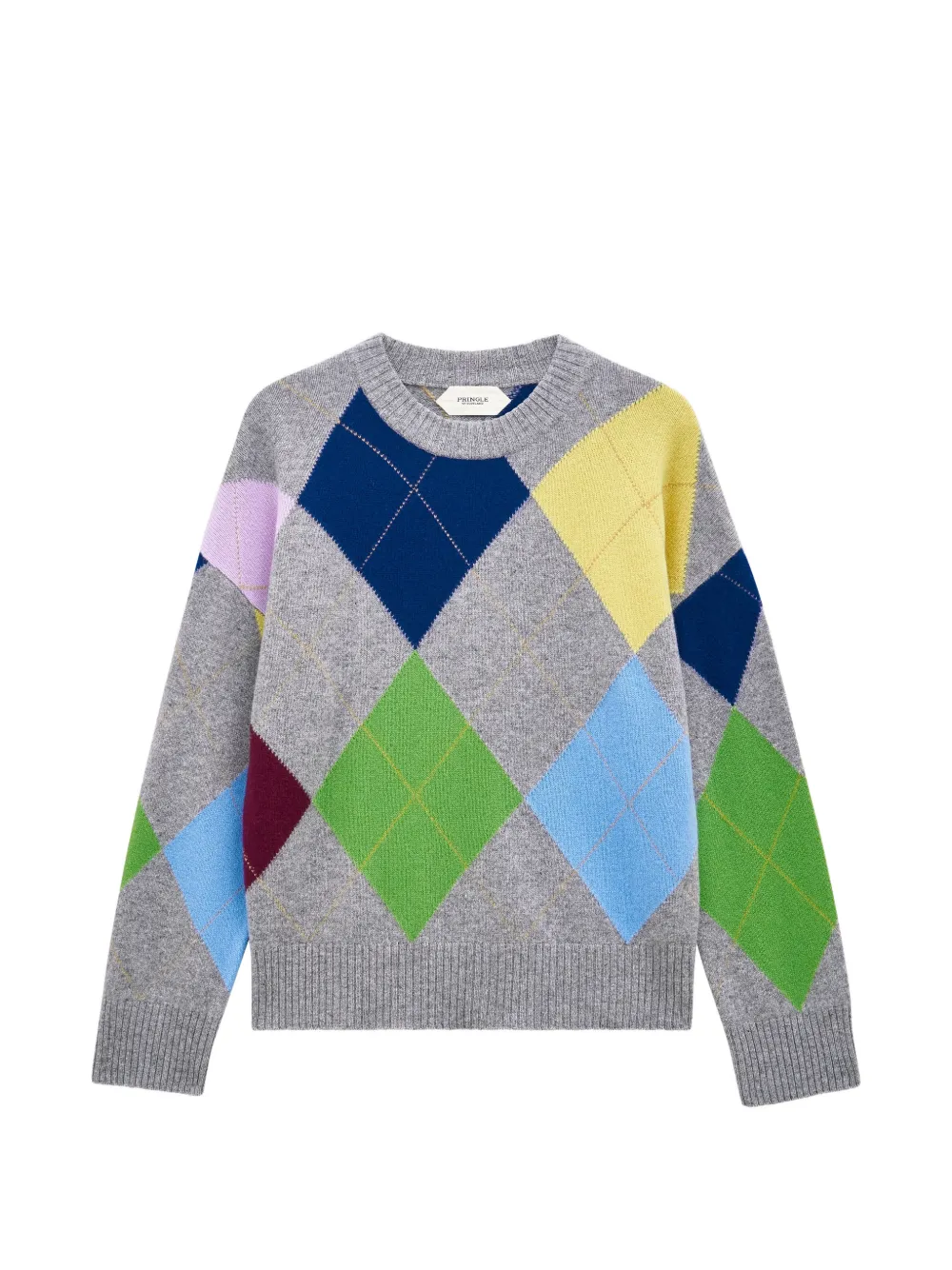 Argyle crew-neck sweater