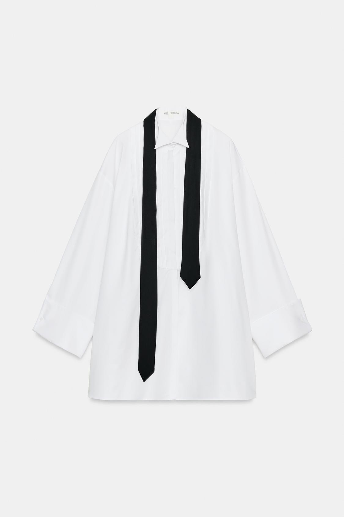 ZW COLLECTION LIMITED EDITION OVERSIZED SHIRT WITH TIE