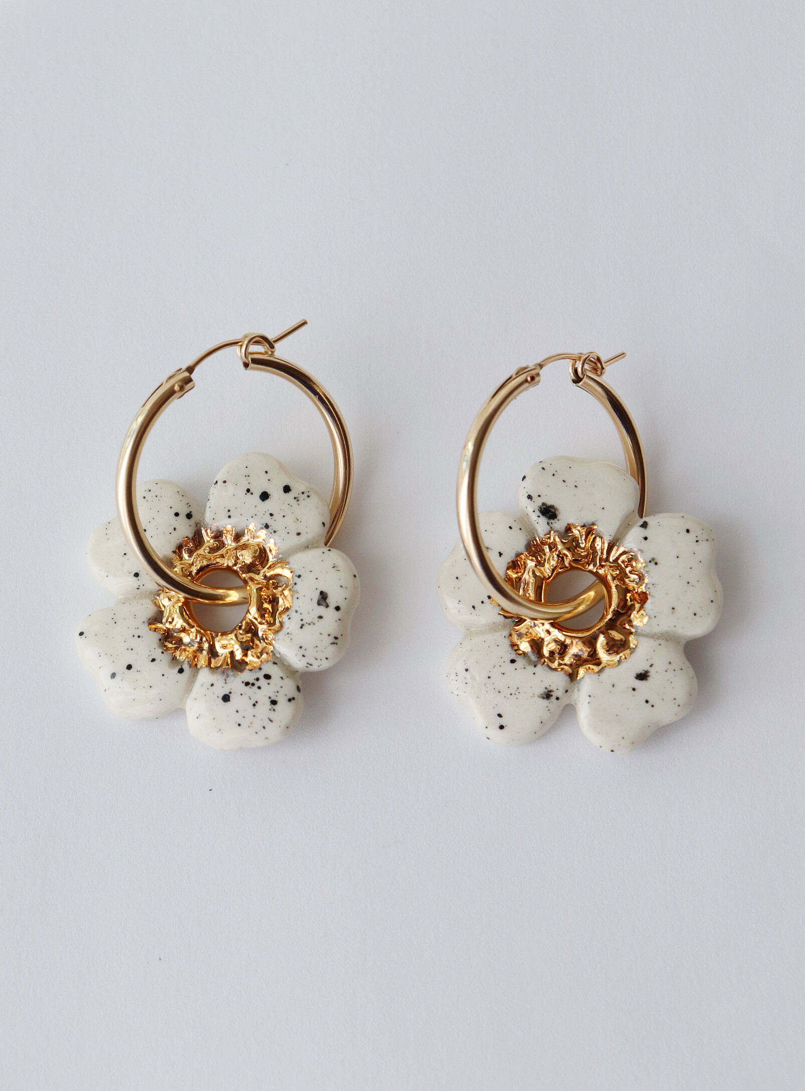 Poppy porcelain earrings
