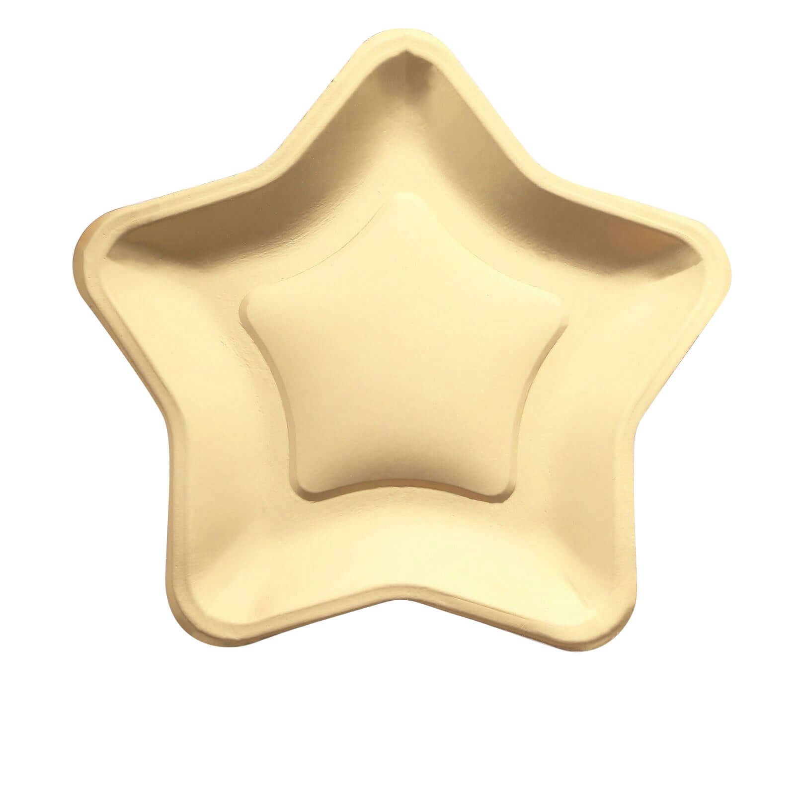 Efavormart 25 Pack Matte Gold Star Shaped Paper Dinner Plates