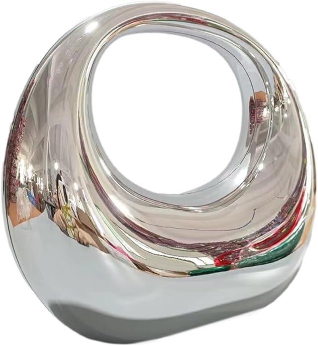 Acrylic Evening Clutch Purse Top-handle Moon Hobo Bag