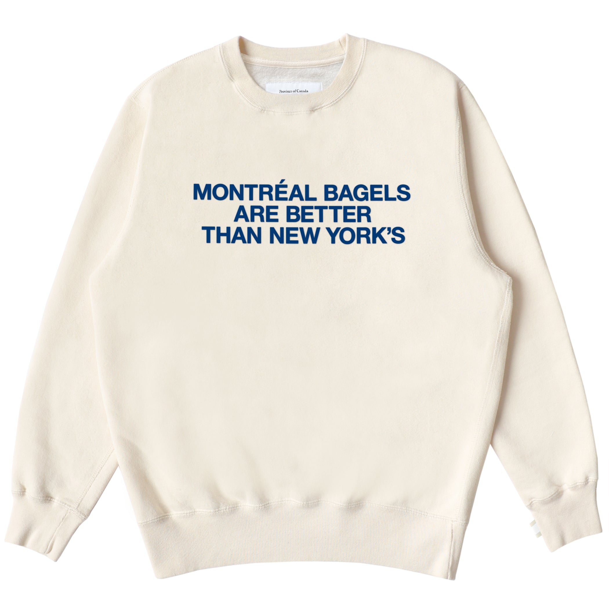 Montreal Bagels Sweatshirt Cream - Unisex