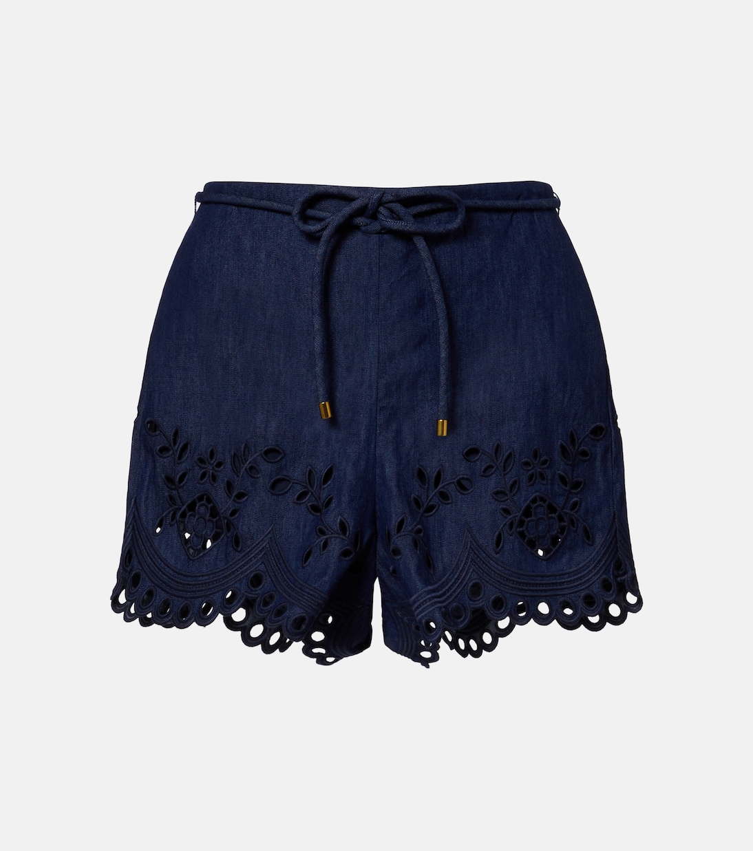 Mahon broderie anglaise denim shorts