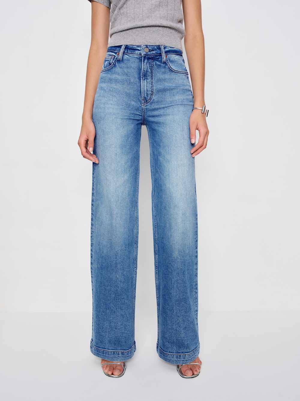 Bex Super Stretch High Rise Wide Leg Jeans