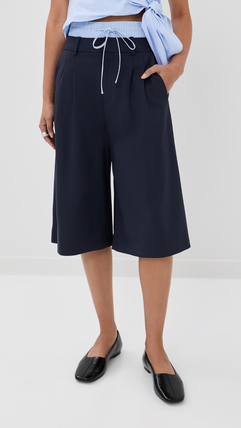 Monse Double Waistband Culotte Pants