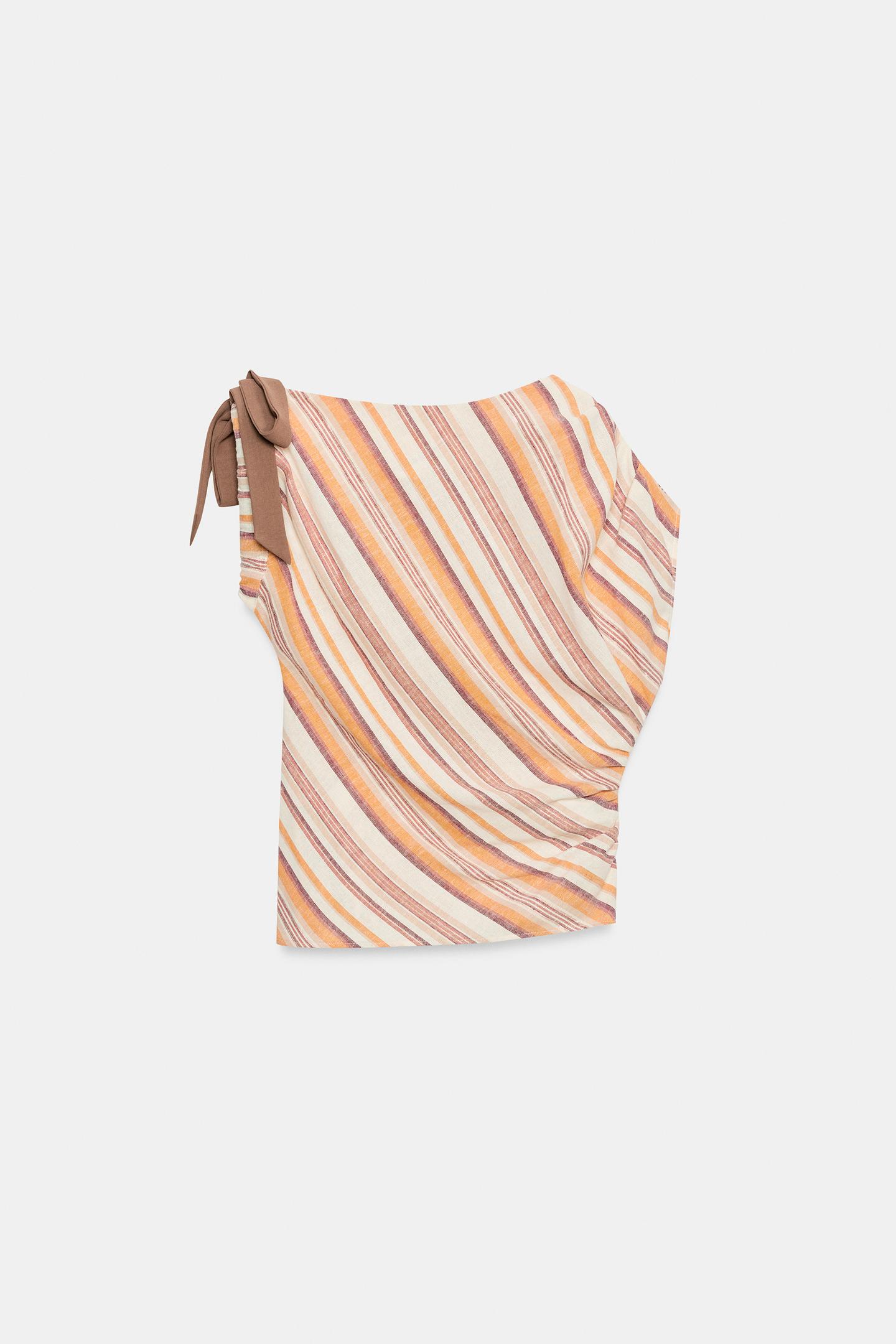 LINEN STRIPED TOP