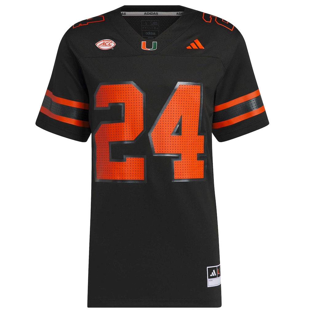 #24 Miami Hurricanes adidas Premier Strategy Jersey