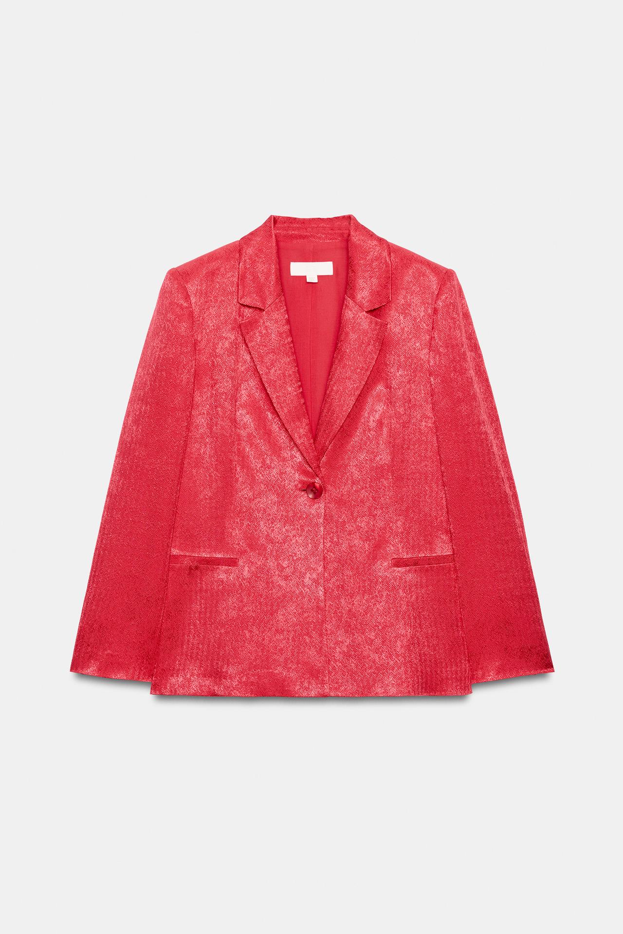JACQUARD BLAZER WITH SHOULDER PADS