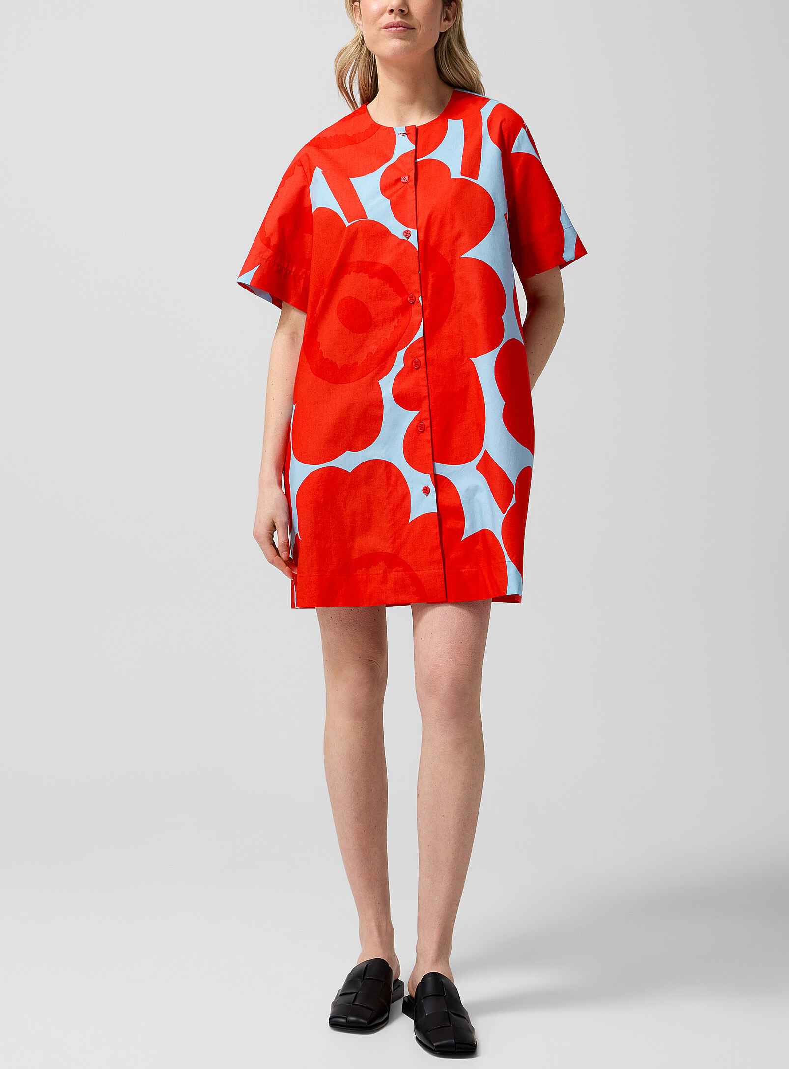 Taitavuus Unikko poplin minidress